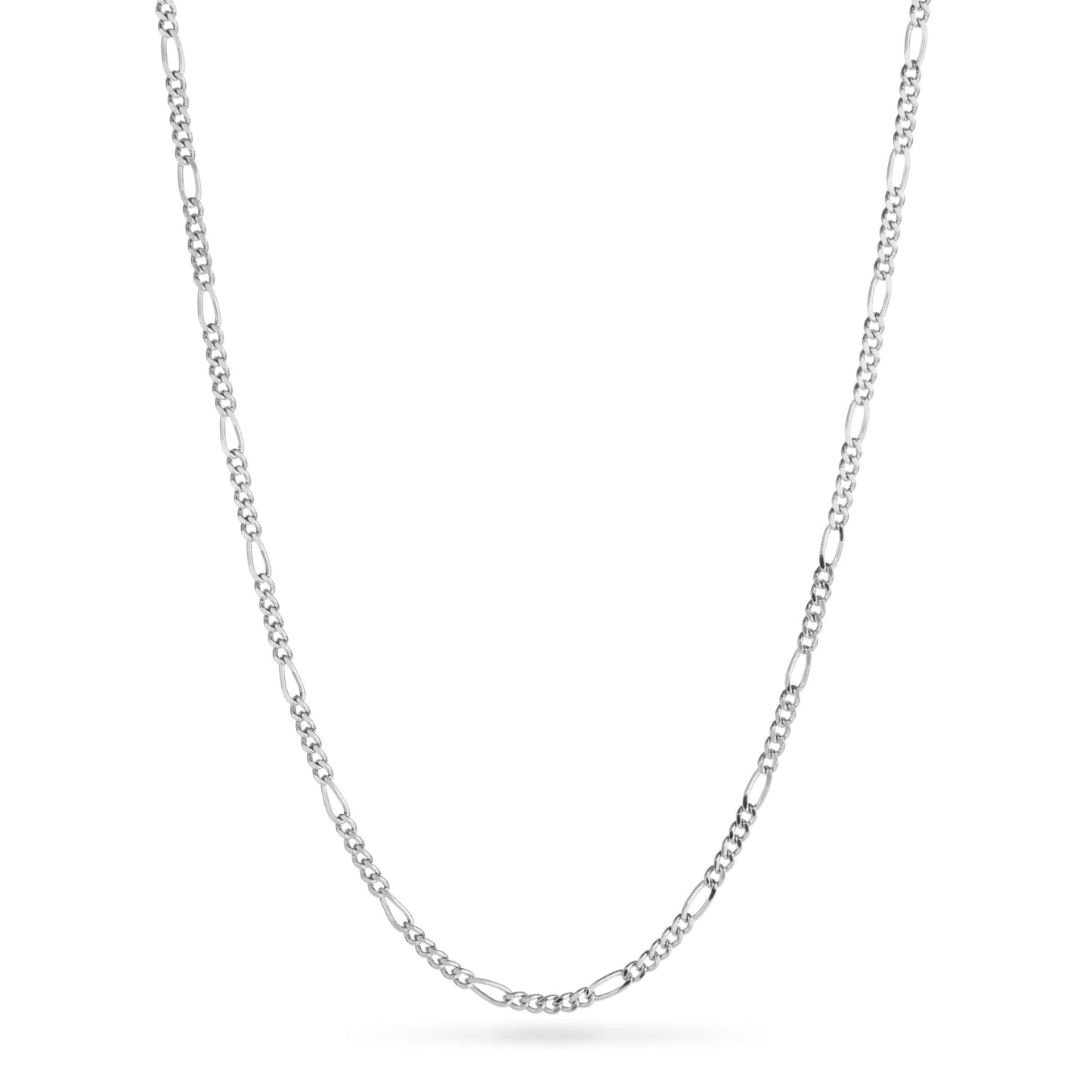 Layering Small Figaro Chain Necklace (Silver)