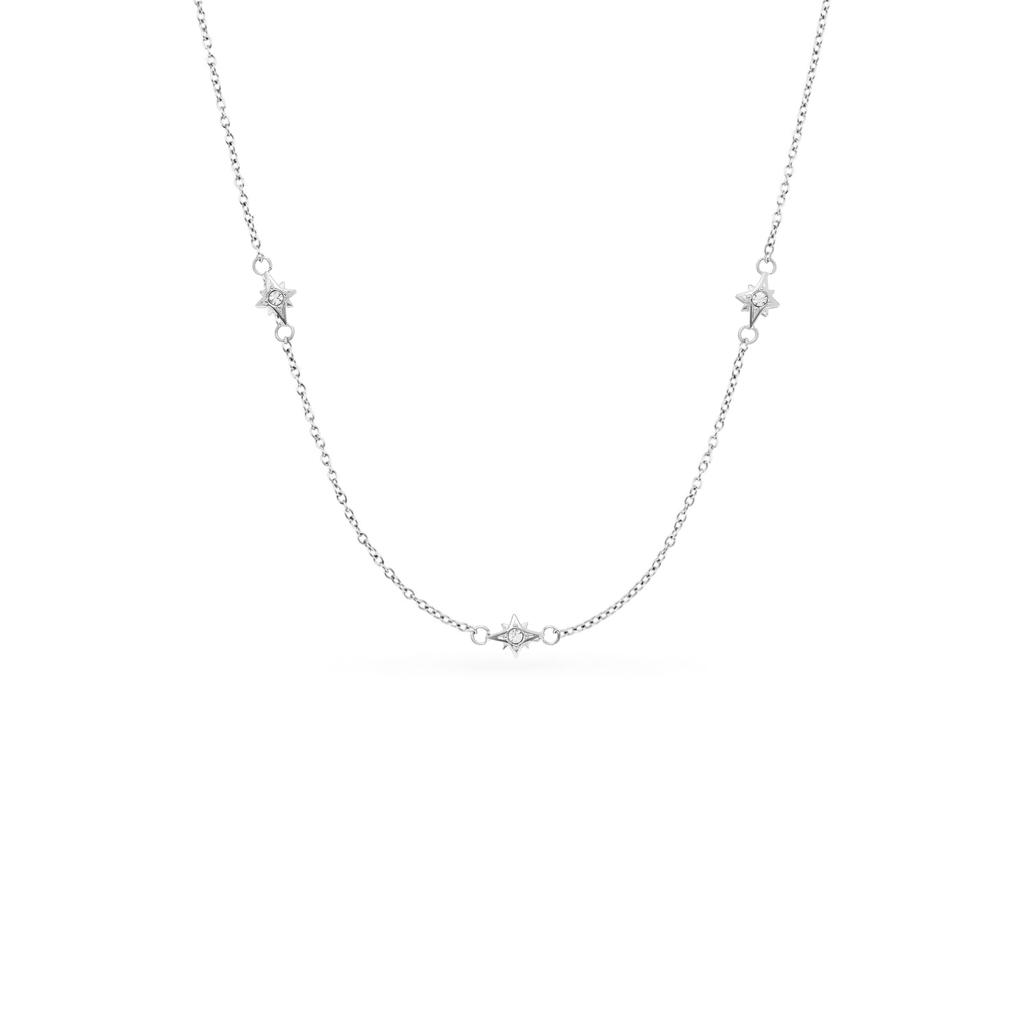 Organic Fingerprint Droplet Necklace (Silver)