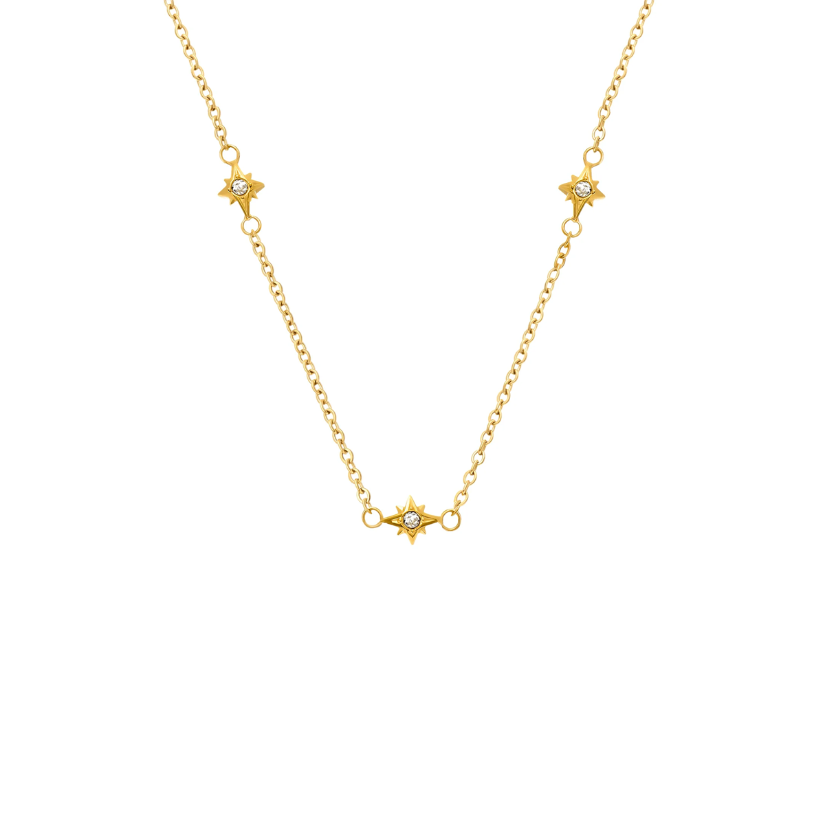 Pale Pink Opal Cushion Necklace (Gold)