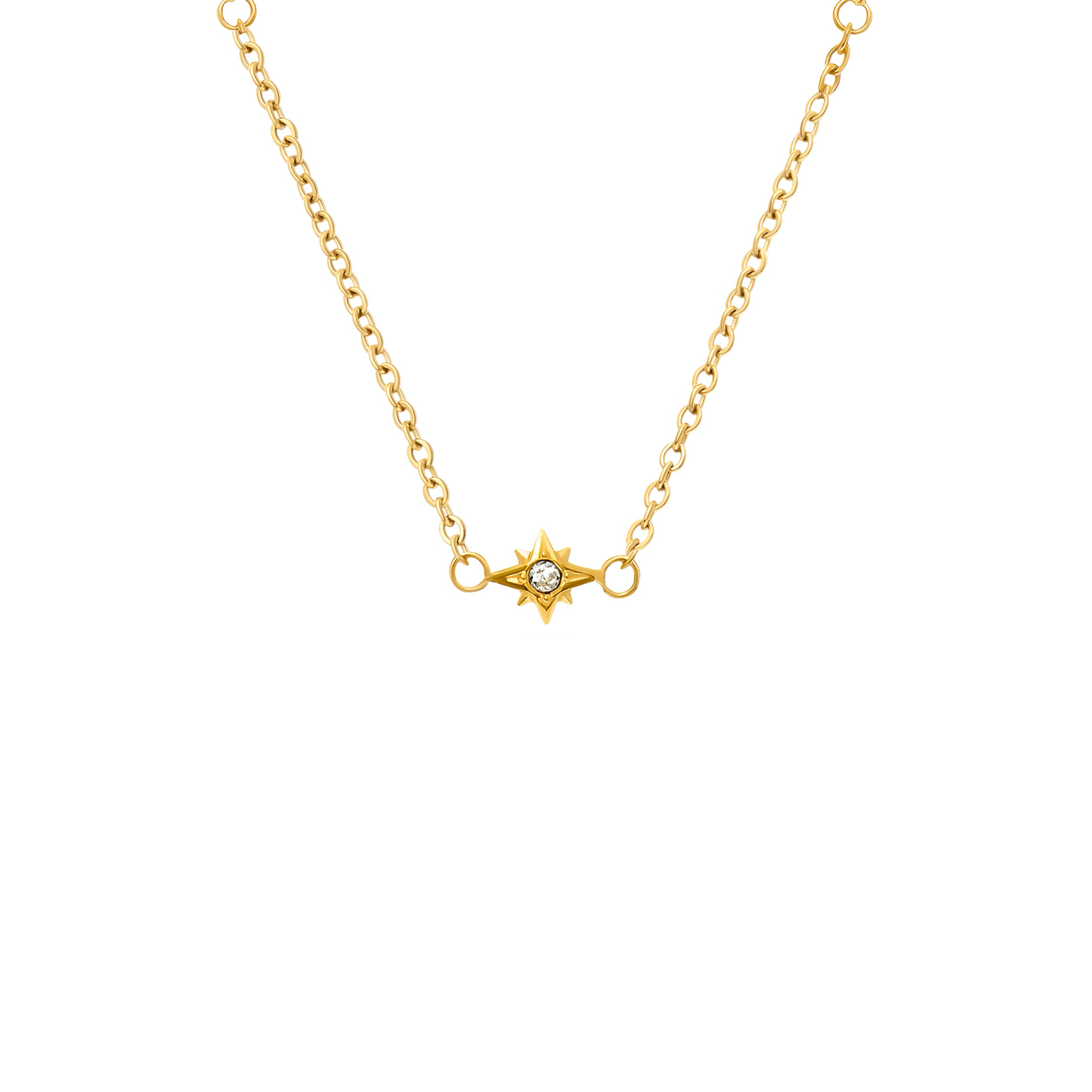 Fingerprint Written In The Stars Tag Necklace (Gold)