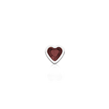 Mini Heart Birthstone Bracelet (Silver)