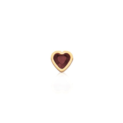 Made Mine Mini Heart Birthstone Necklace (Gold)
