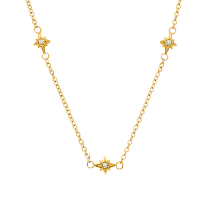Mini Written In The Stars Initial Tag Necklace (Gold)
