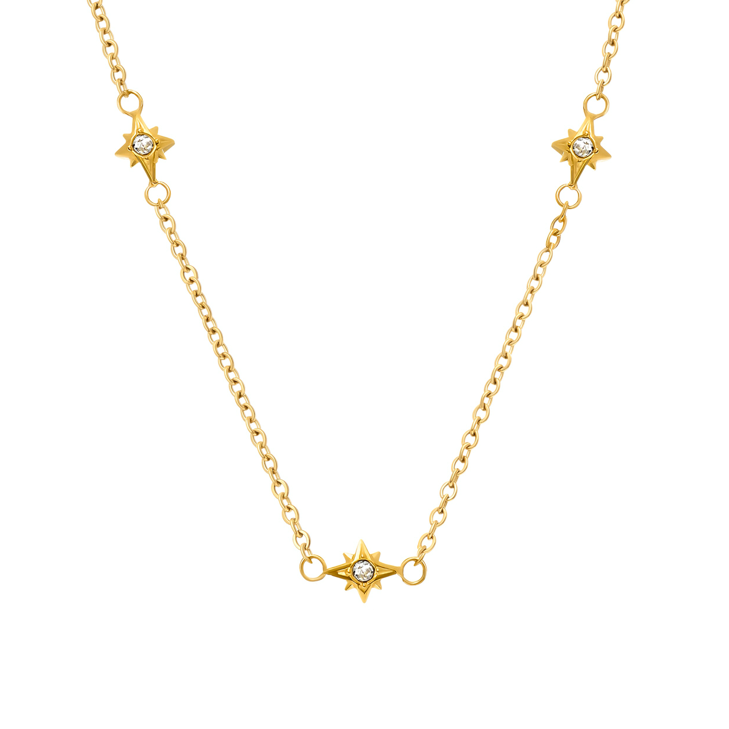 Organic Fingerprint Droplet Necklace (Gold)