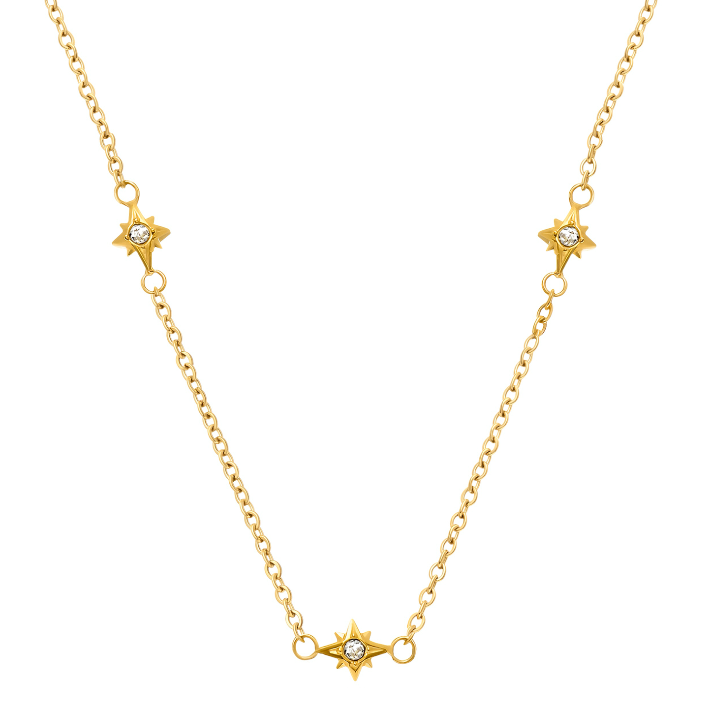 Organic Fingerprint Droplet Necklace (Gold)
