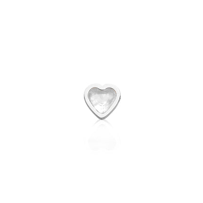 Mini Heart Birthstone Bracelet (Silver)