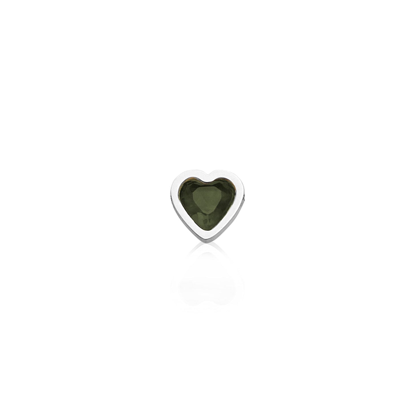 Mini Heart Birthstone Bracelet (Silver)