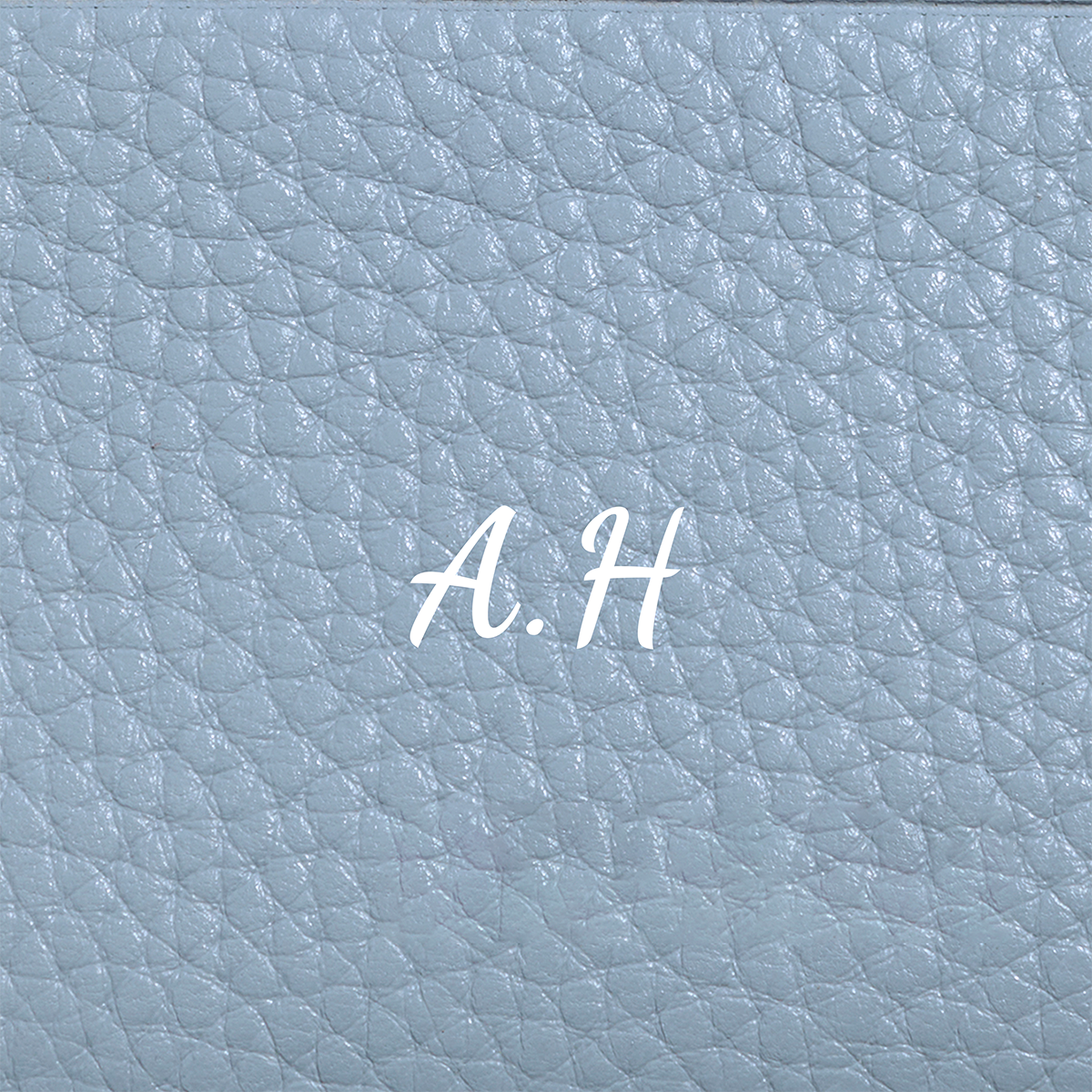 Leather Luggage Tag (Powder Blue)