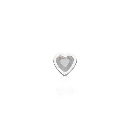 Made Mine Charms - Heart Birthstone Charms (Silver)