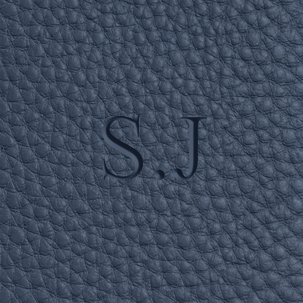 Leather Luggage Tag (Navy)