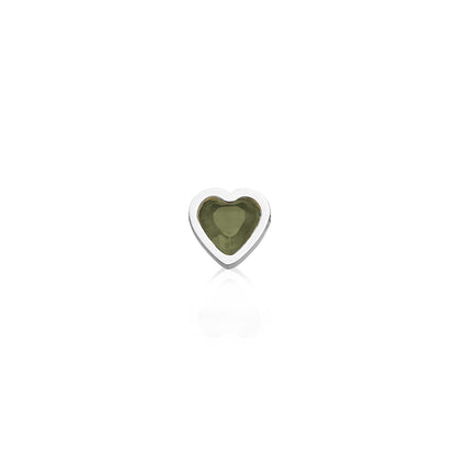 Made Mine Mini Heart Birthstone Bracelet (Silver)