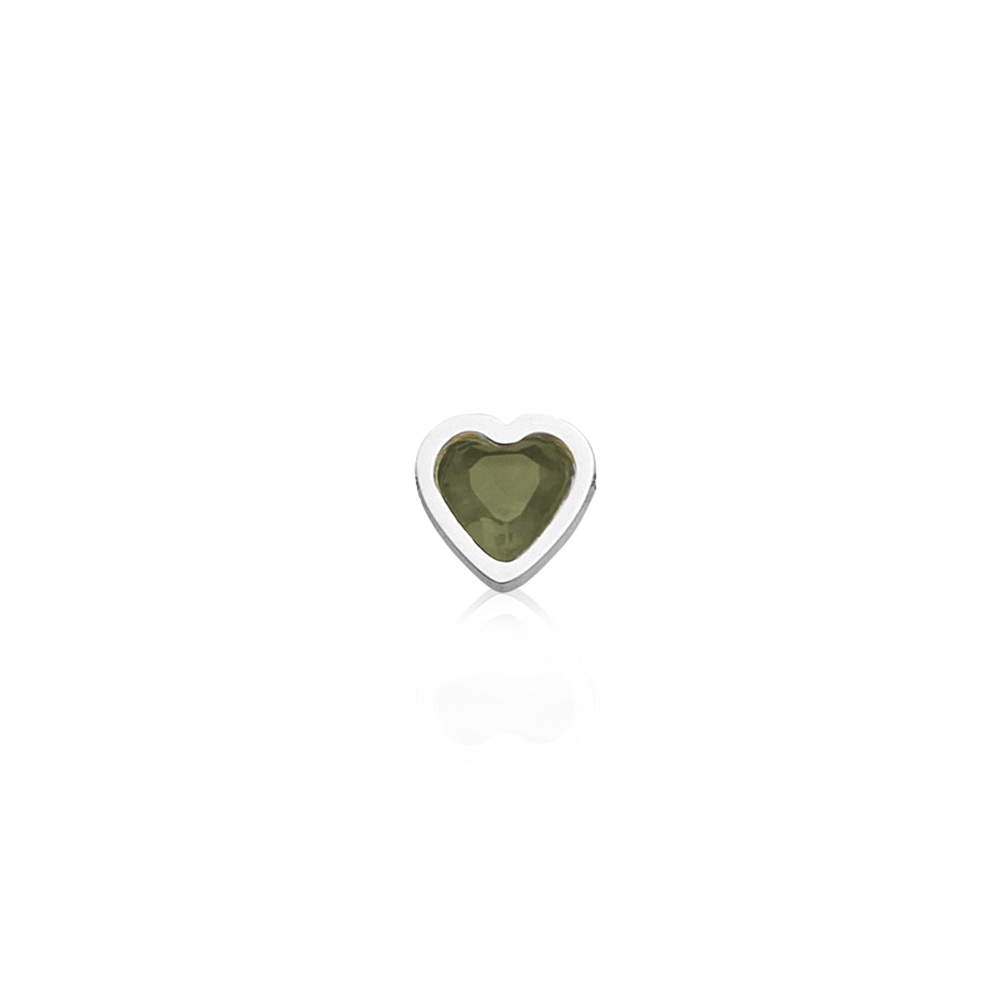 Mini Heart Birthstone Bracelet (Silver)