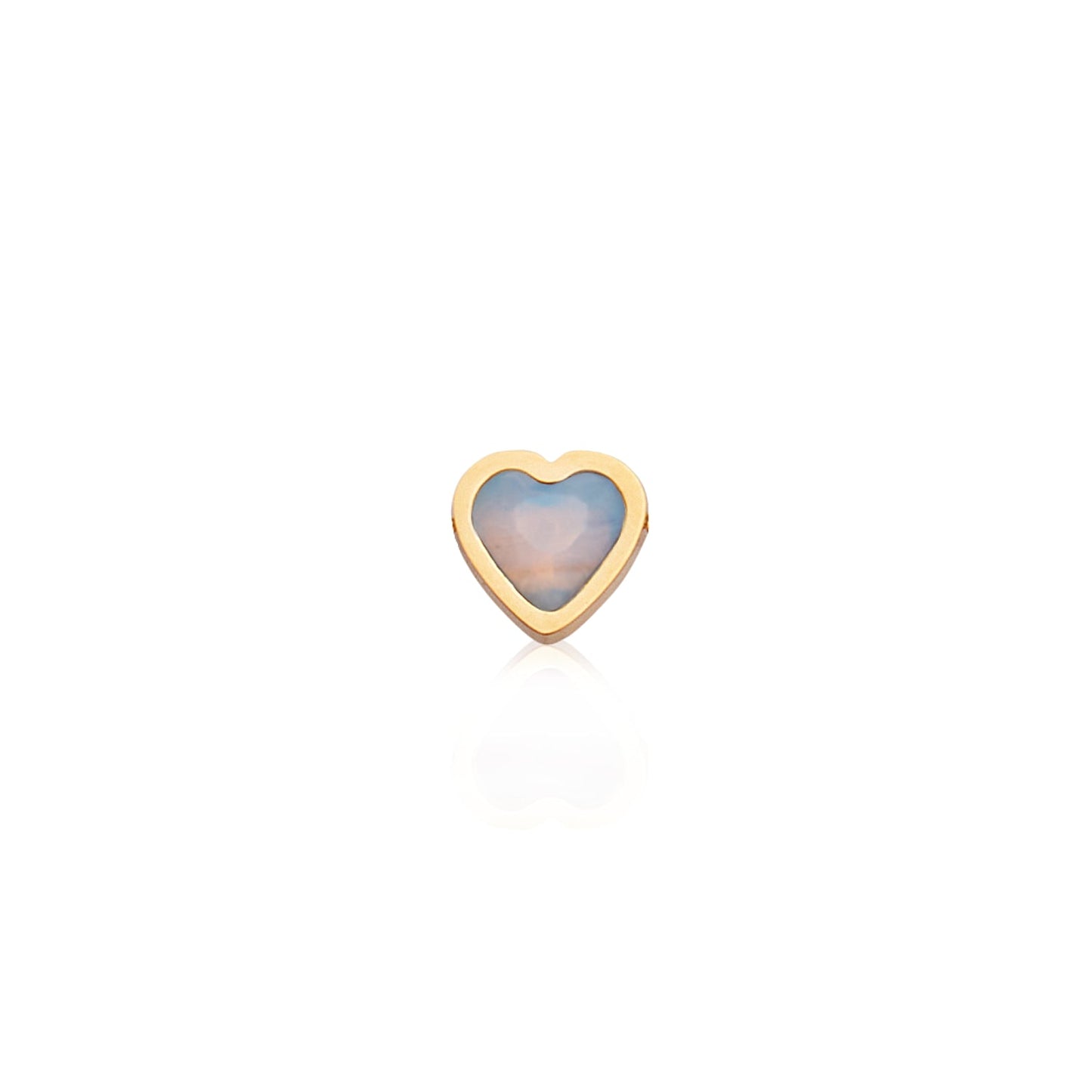 Made Mine Mini Heart Birthstone Necklace (Gold)