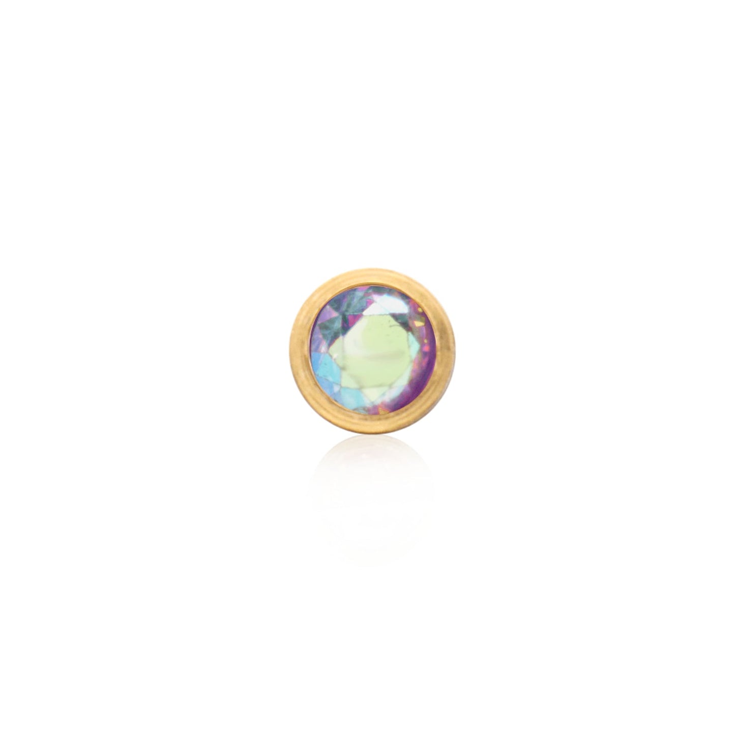 Round Birthstone Pendant (Gold)