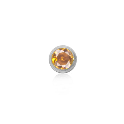 Birthstone Huggie Hoops (Silver)