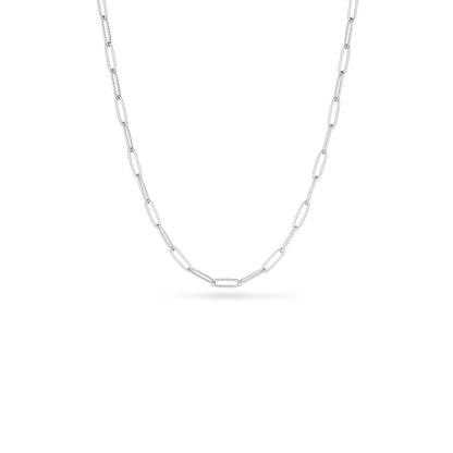 Floating Charm Heart Locket Necklace (Silver)
