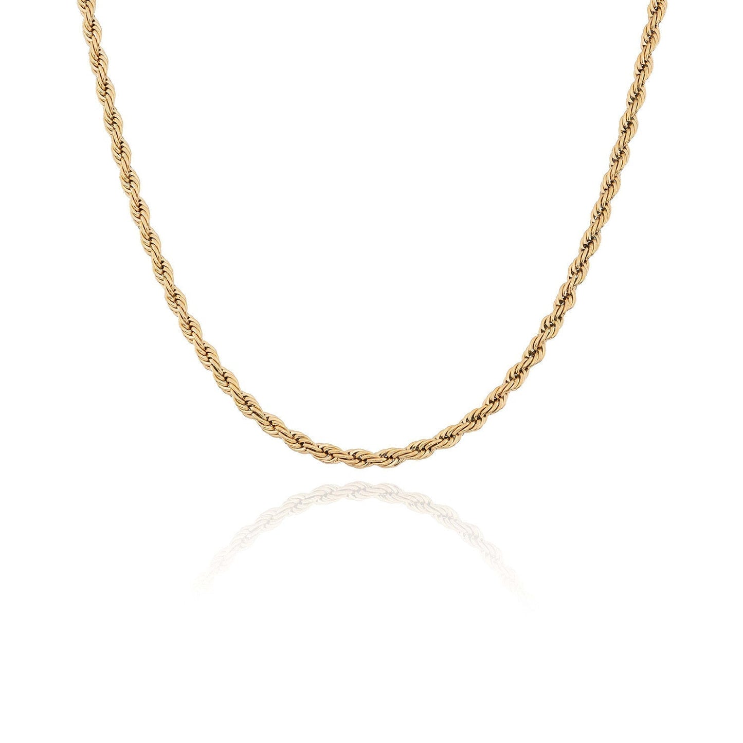 Layering Small Rope Chain Necklace (Gold)