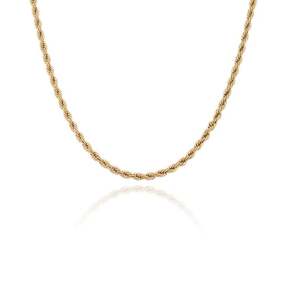 Layering Small Rope Chain Necklace (Gold)