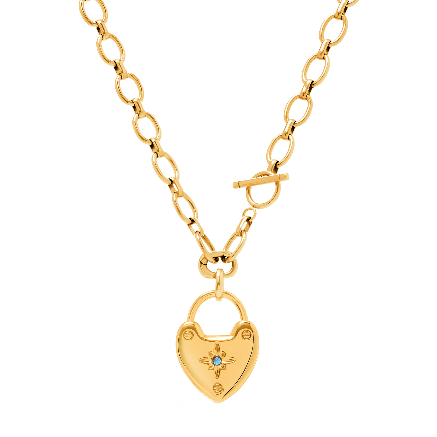 Photo Love Locket Necklace (Gold)