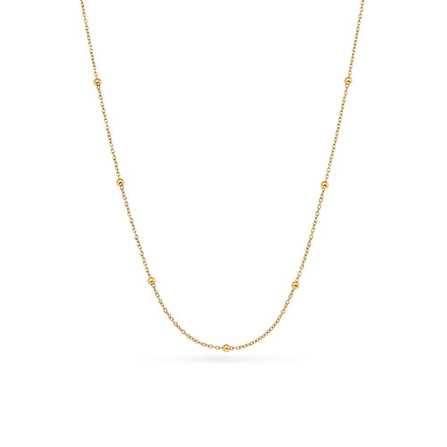 Sphere Chain Necklace 14-16in (Gold)