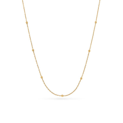 Layering Sphere Chain Necklace (Gold)