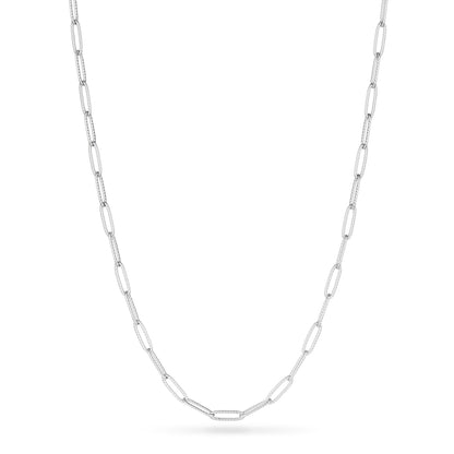 Floating Charm Heart Locket Necklace (Silver)