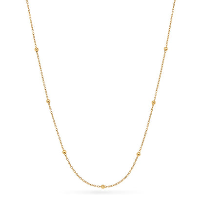 Layering Sphere Chain Necklace (Gold)