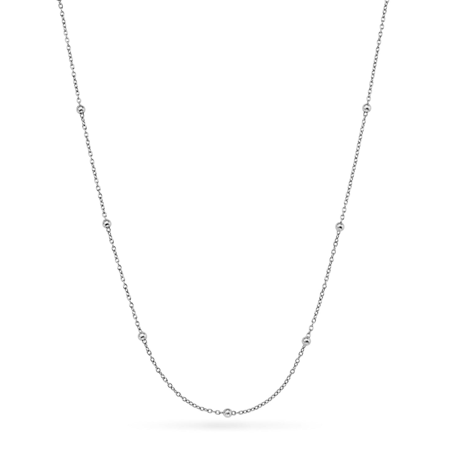 Layering Sphere Chain Necklace (Silver)