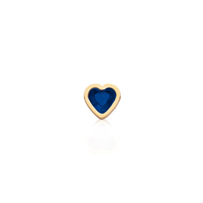Mini Heart Birthstone Bracelet (Gold)