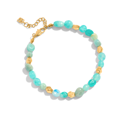Amazonite & Gold Beaded Set (Gold)