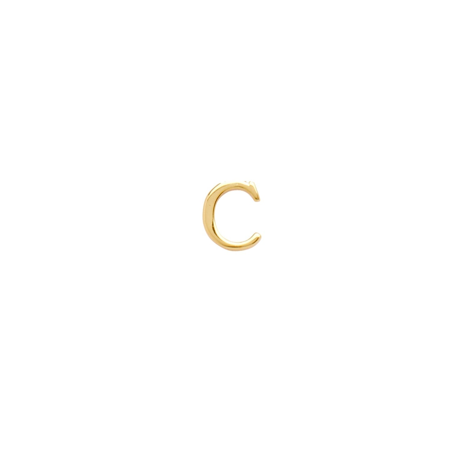 Initial Zip Pull Charm (Gold)