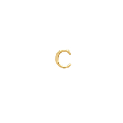 Initial Zip Pull Charm (Gold)