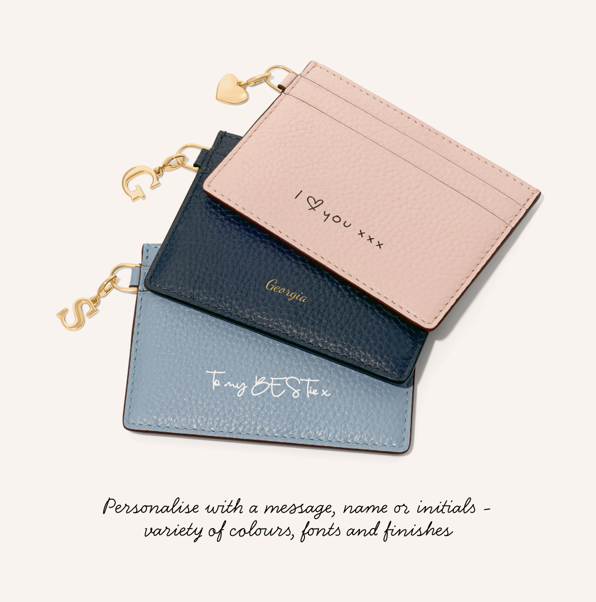 Leather Card Holder (Blush Nude)