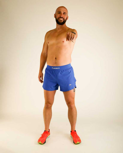 Men's Royal Blue 4" Half Split Shorts