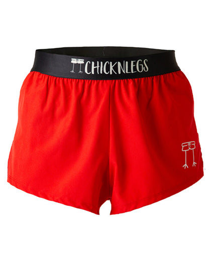 Men's Red 2" Split Short