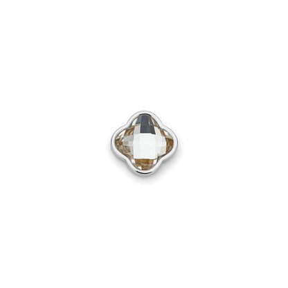 Clover Charms - Birthstone (Silver)