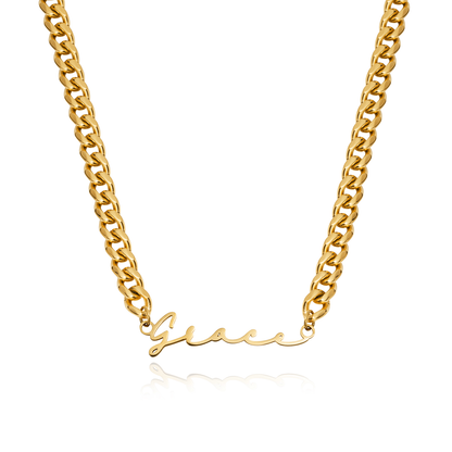 Signature Name Necklace - Gold