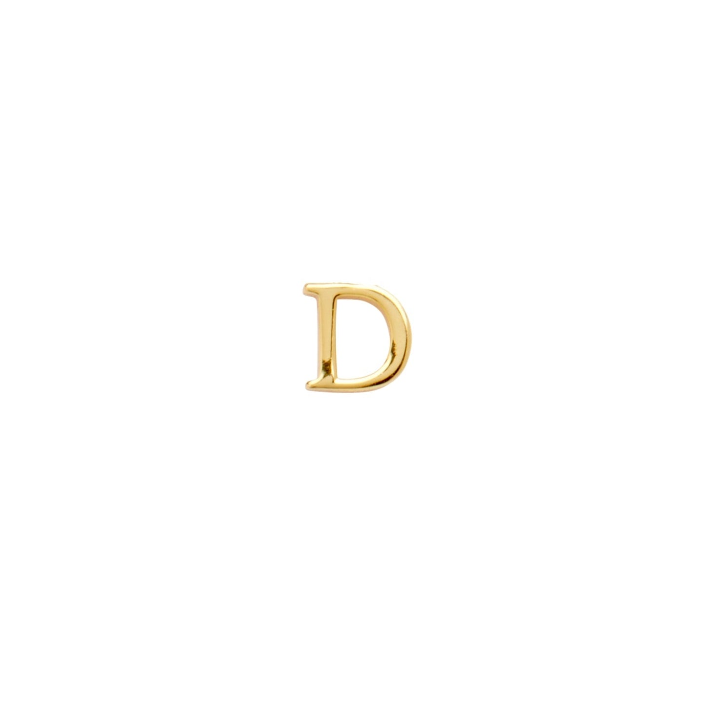 Initial Zip Pull Charm (Gold)