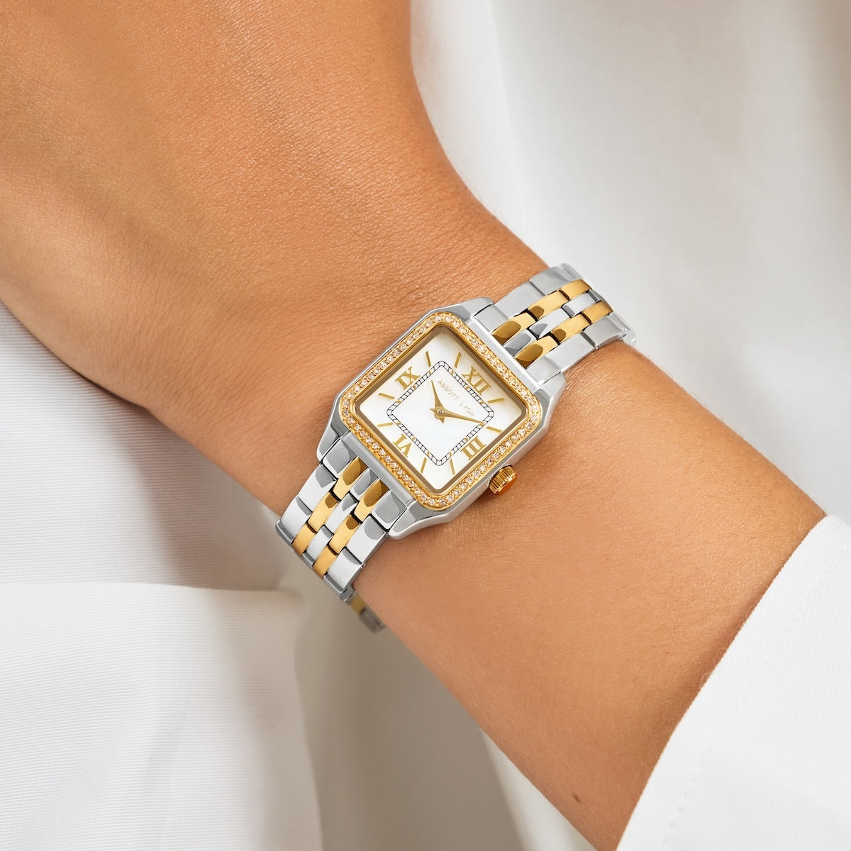 Essence Pavé Two Tone 23 Watch (Gold/Silver)