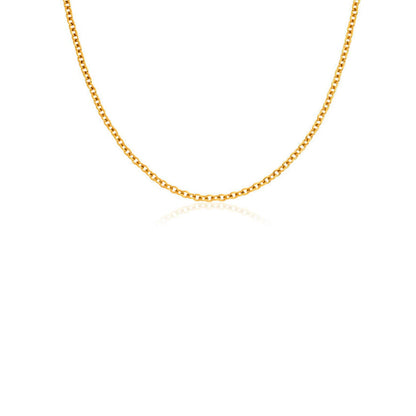 Fingerprint Moon & Star Tag Necklace (Gold)