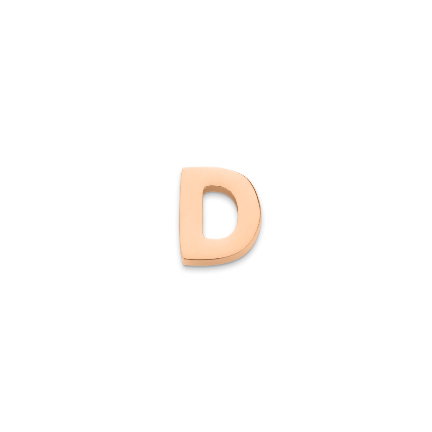 Made Mine Charms - Block Initial Charm (Rose Gold)