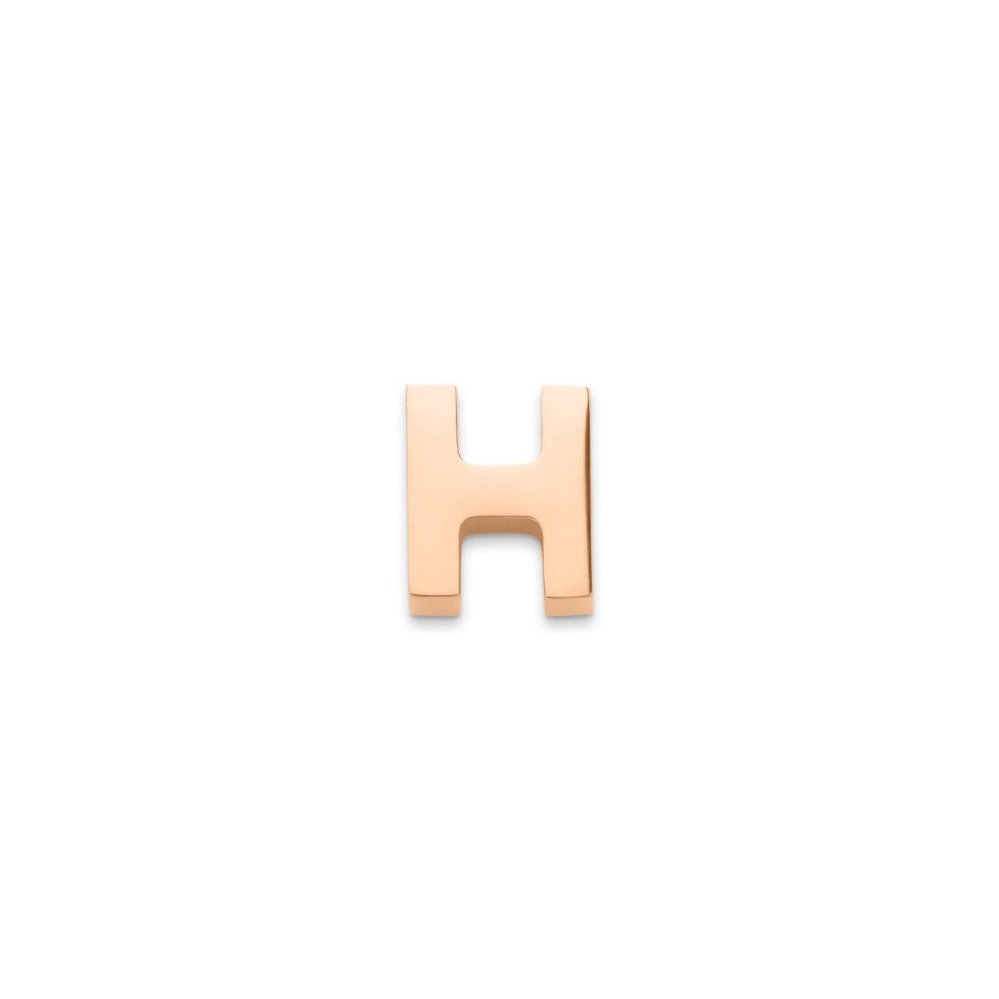 Made Mine Charms - Block Initial Charm (Rose Gold)