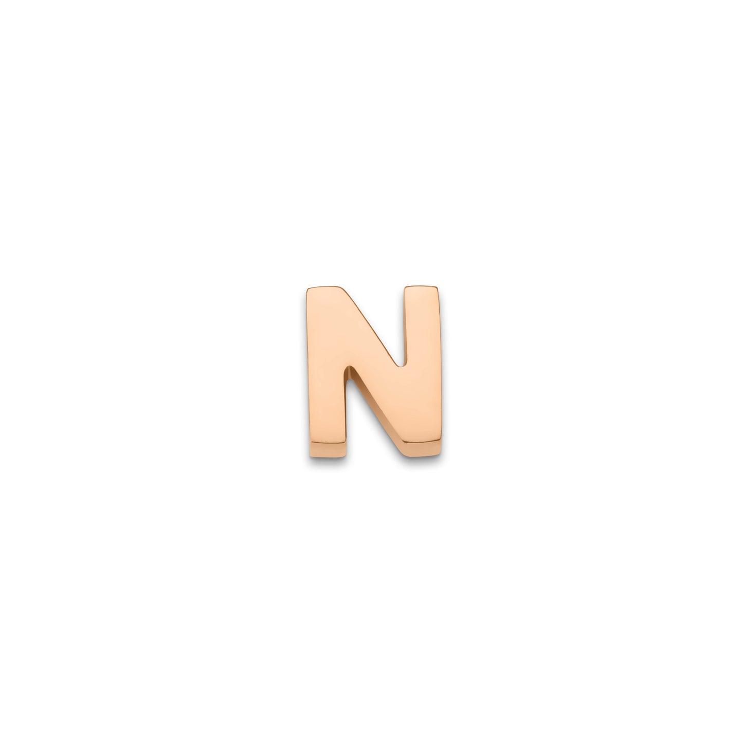 Made Mine Charms - Block Initial Charm (Rose Gold)