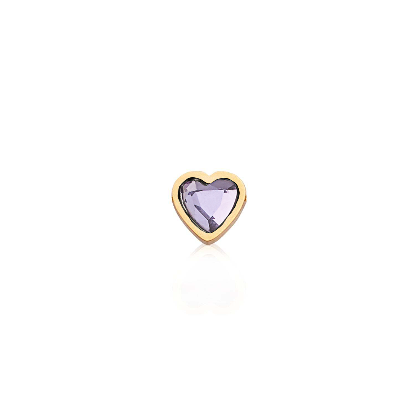 Mini Heart Birthstone Bracelet (Gold)