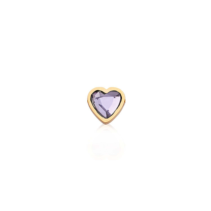 Made Mine Mini Heart Birthstone Bracelet (Gold)