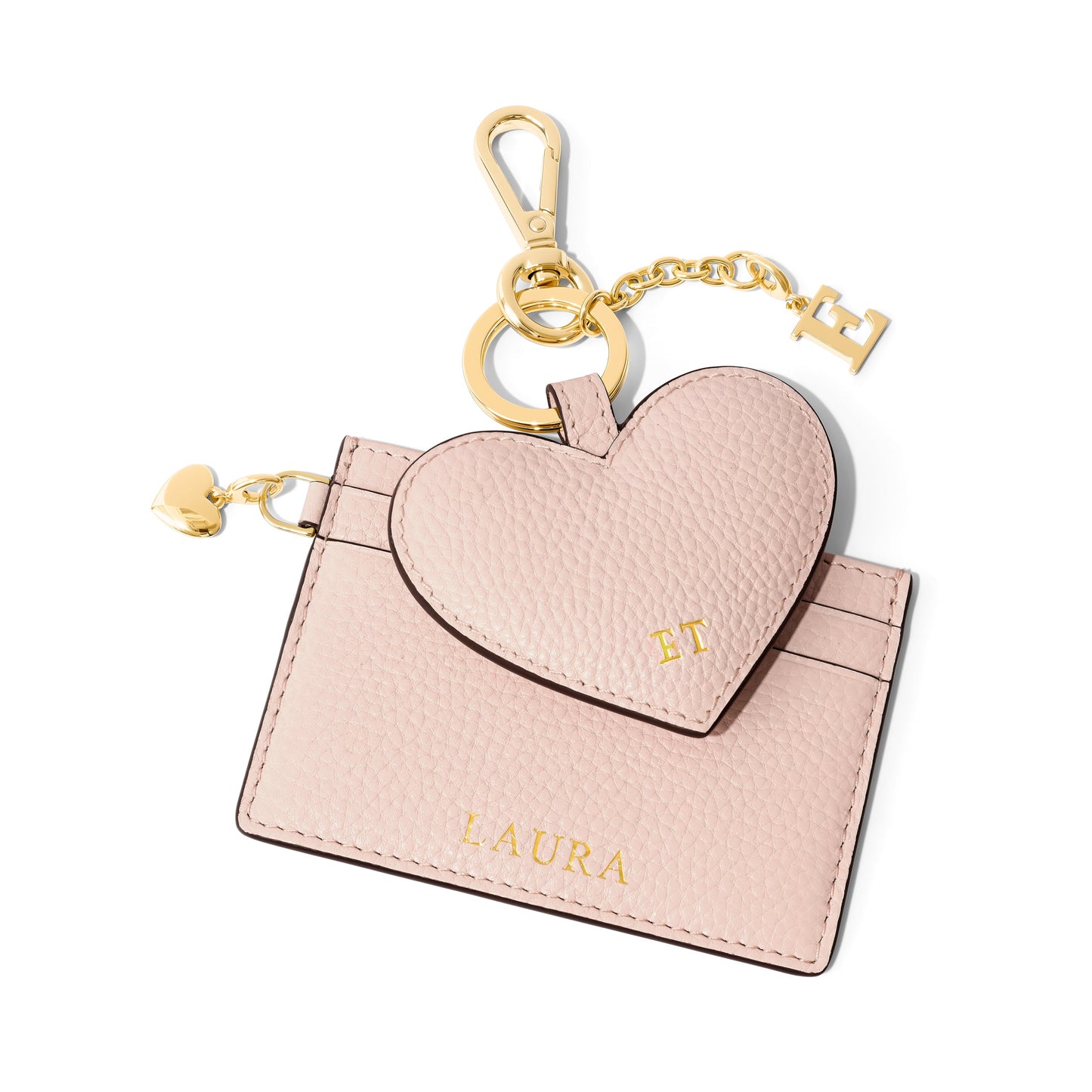 Leather Heart Keyring (Blush Nude)
