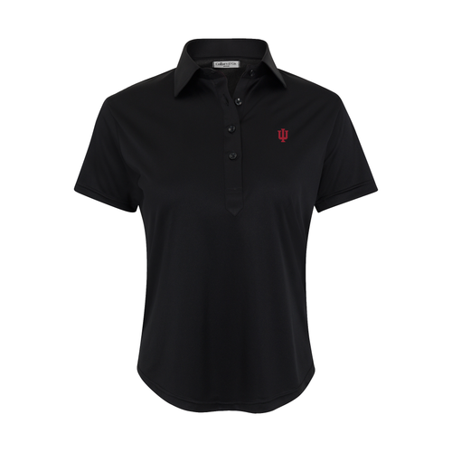 Indiana Women's Cap Sleeve Semi Spread Polo Black
