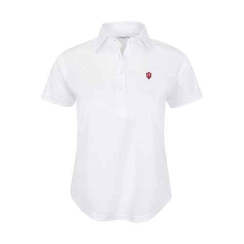 Indiana Women's Cap Sleeve Semi Spread Polo White