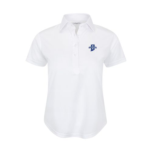 Indiana State Women's Cap Sleeve Semi Spread Polo White