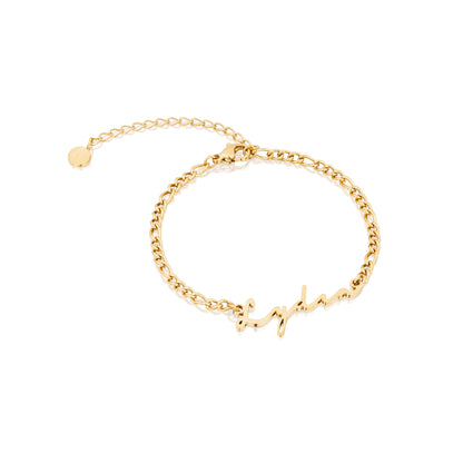 Matching 'Mini & Me' Signature Name Bracelet Set (Gold)